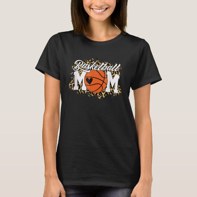 T-shirt Maman Léopard Funny Basketball Maman (Devant)