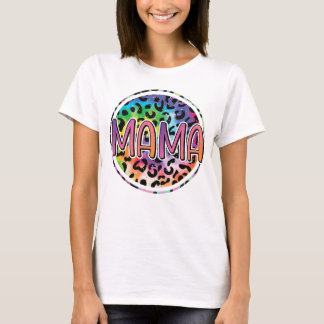 T-shirt maman léopard maman cercle maman cadeau drôle