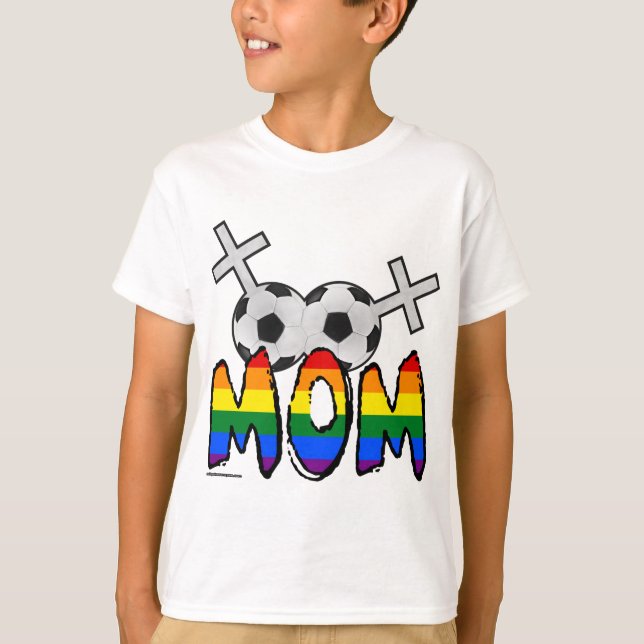 T-shirt Maman lesbienne du football (Devant)