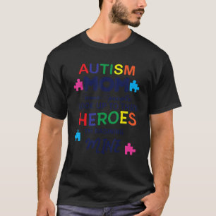 T-shirt Maman lever Superhero Puzzle Cool Sensibilisation 
