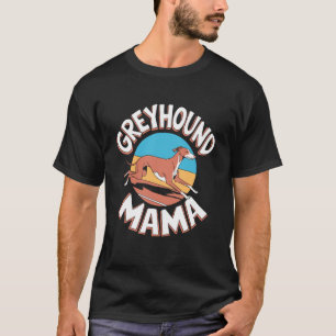 T-shirt Maman lévrier à motif floral pour amateurs de chie