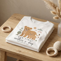 Maman Lion Douce Bébé Premier Art de la Fête des M