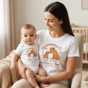 T-shirt Maman Lionceau Amour Premier Fête des Mères Art Do