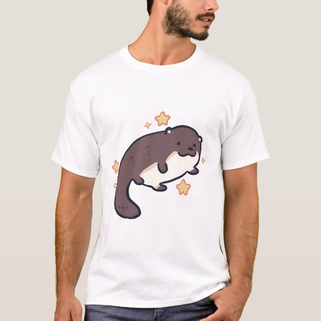 T-shirt Maman loutre Magie (Devant)