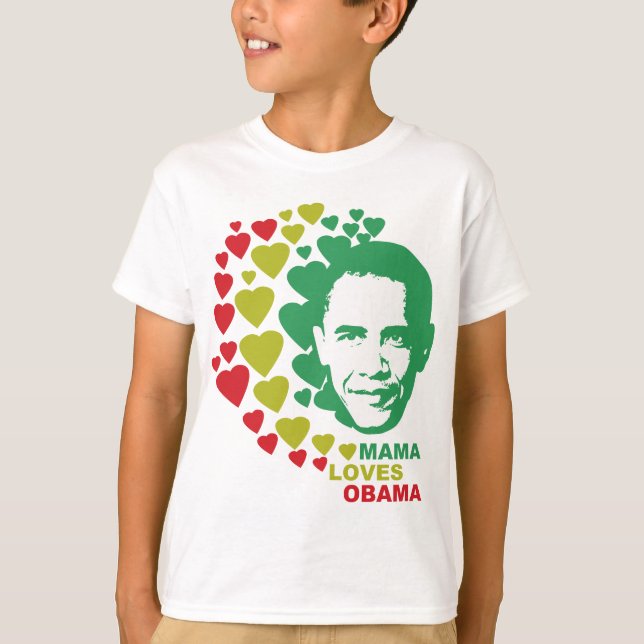 T-shirt Maman Loves Barack Obama (Devant)