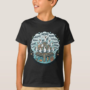 T-shirt Maman Ma-Ma Où est le nid de bébé mouette Mouette
