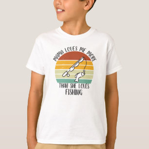 T-shirt Maman m'aime plus qu'elle n'aime la pêche PERSONNA