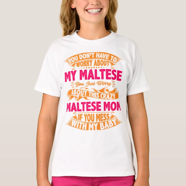 T-shirt Maman Maltaise folle (Devant)