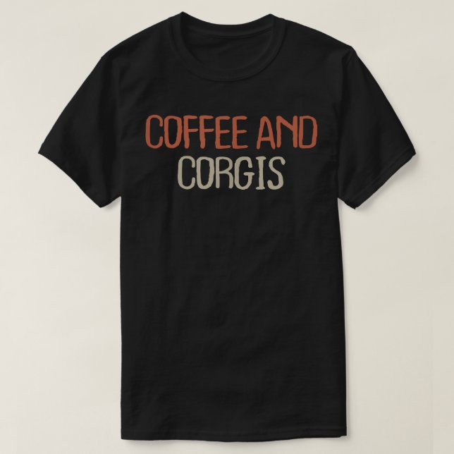 T-shirt Maman Mama Retro Drôle Café Et Corgis (Design devant)