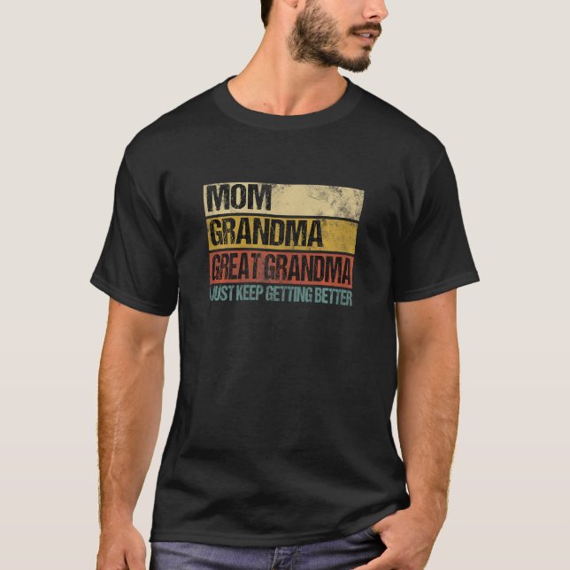 T-shirt Maman maman grand grand grand grand grand-mère je  (Devant)