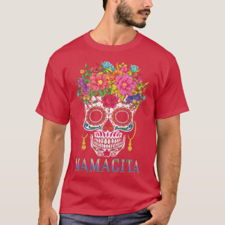T-shirt Maman Maman Halloween Âmes Fête Muertos Fête De La