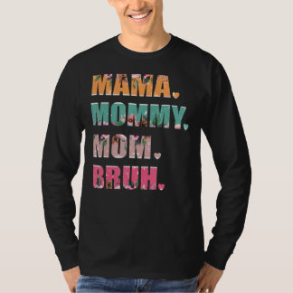 T-shirt Maman Maman Maman Maman Bruh Fleur Retro Vintage M