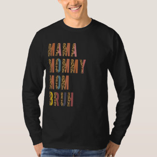 T-shirt Maman Maman Maman Maman Bruh Léopard Fête des Mère