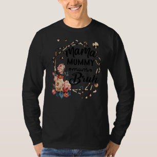 T-shirt Maman Maman Maman Maman Bruh Rose Mignonne Citatio