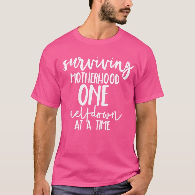 T-shirt Maman maman maman maman Survie mère mère mère Melt (Devant)
