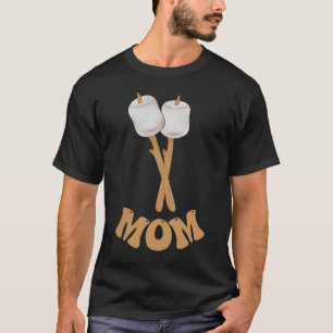 T-shirt Maman marshmallow campeur heureux 1er anniversaire
