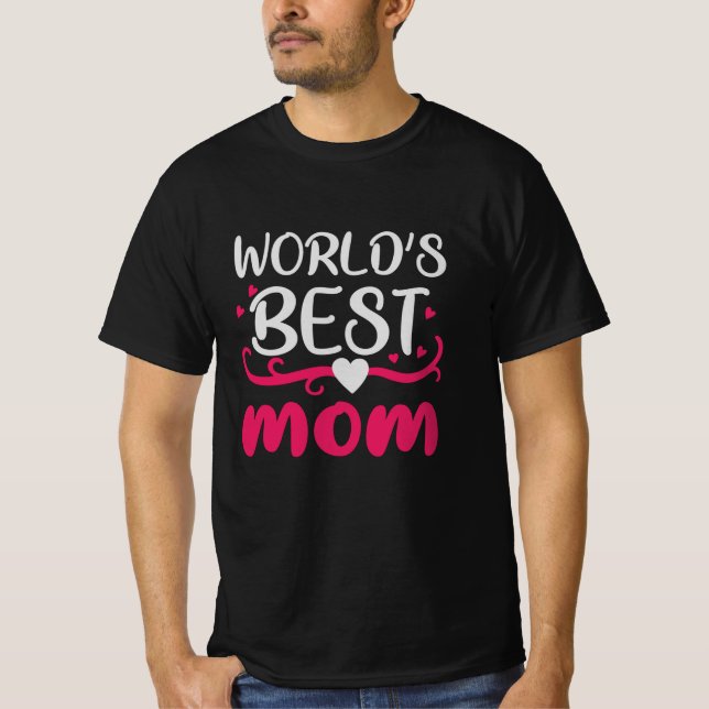 T-shirt Maman - Meilleure maman du monde (Devant)