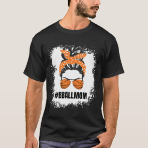 T-shirt Maman Messy Bun Fier Mama Basketba Basketba