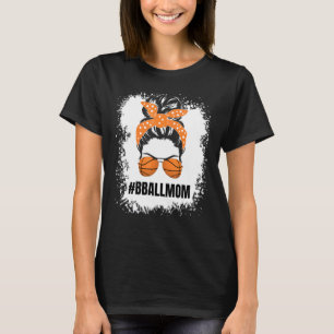 T-shirt Maman Messy Bun Fier Mama Basketba Basketba