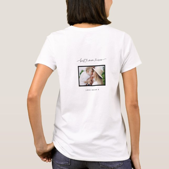 T-shirt Maman mignon script moderne cadeau photo (Dos)
