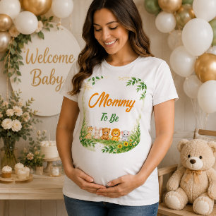 T-shirt Maman Mignonne À Venir l Animaux de Safari Jungle 