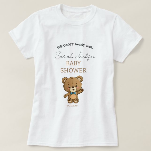 T-shirt Maman mignonne pour être Teddy Bear Baby shower (Design devant)