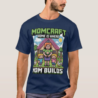 T-shirt Maman Minecraft joyeuse fête des mères fille