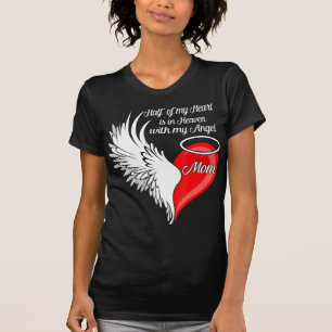 T-shirt Maman Moitié Mon Coeur Est Au Ciel Avec Mon Ange 