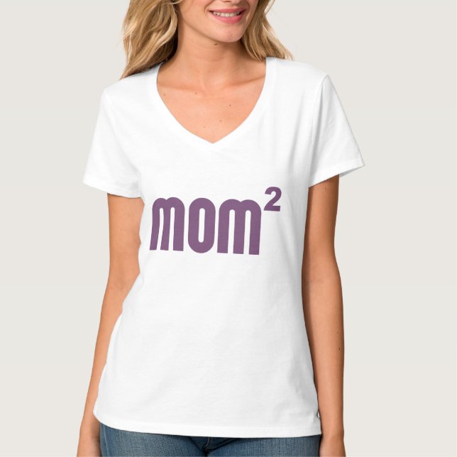 T-shirt Maman Mom2 carrée exponentiellement (Devant)