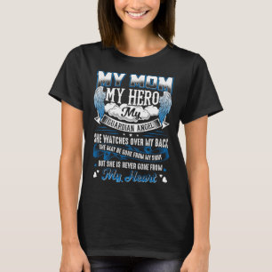 T-shirt Maman Mon Ange Gardien Regarde Sur Mon Dos Manquan