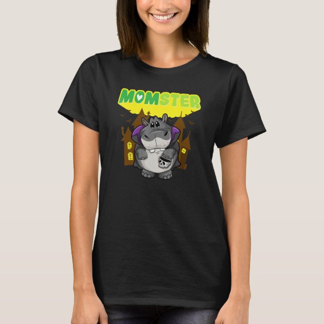 T-shirt Maman Monstre Maman Scary Halloween Maman Creepy C (Devant)