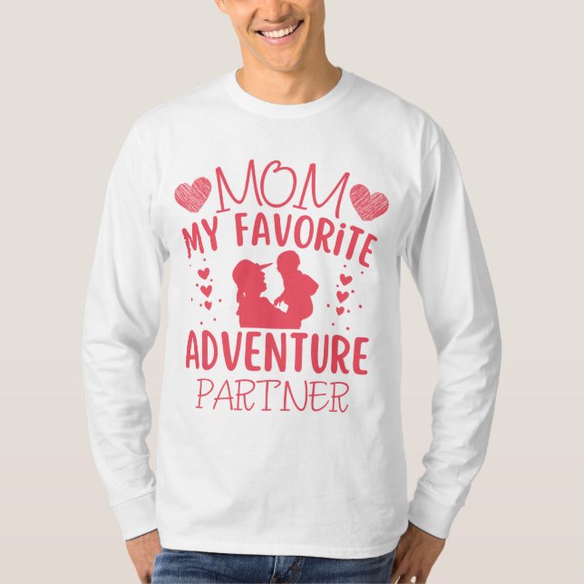 T-shirt Maman My Favori Adventure Partner citation drôle (Devant)