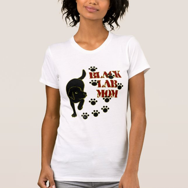 T-shirt Maman noire de laboratoire (Devant)