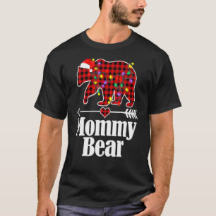 T-shirt Maman Oear Noël Pyjama Rouge Pâte Correspondante