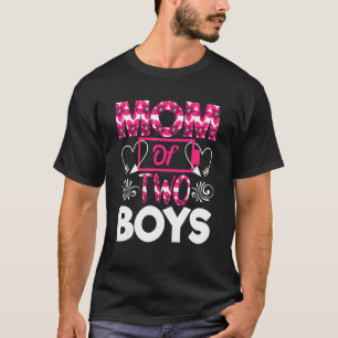 T-shirt Maman Of 2 Boys Joyeux Mère's Day Mère tenue de ma