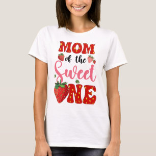 T-shirt Maman Of Sweet One Strawberry Frist 1er Anniversai