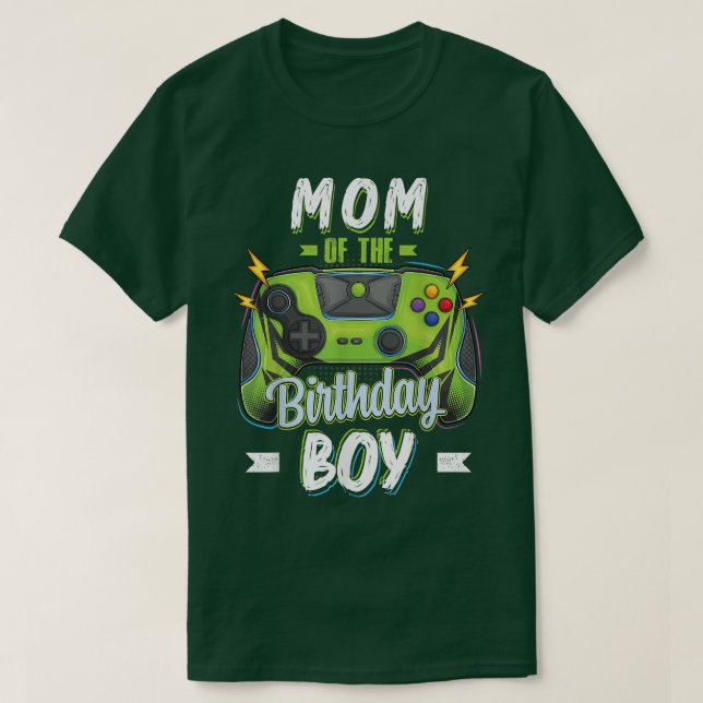 T-shirt Maman of the Birthday Boy Matching family Video Ga (Design devant)