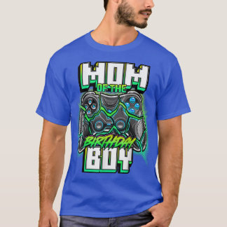 T-shirt Maman of the Birthday Boy Matching Family Vidéo Je