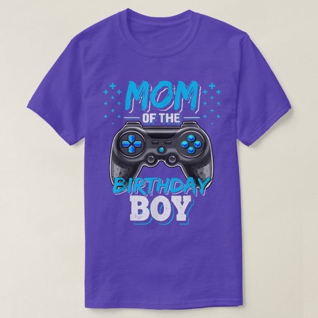 T-shirt Maman of the Birthday Boy Matching Video Gamer Bir (Design devant)