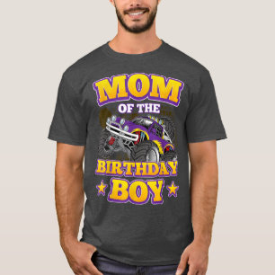 T-shirt Maman of the Birthday Boy Monster Truck Birthday P