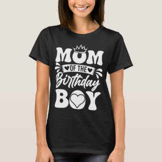 T-shirt Maman of the Birthday Boy - Style mignon