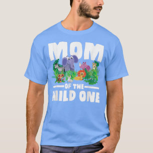 T-shirt Maman Of The Wild One Cute Kawaii Zoo Animaux Matc