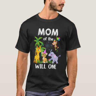 T-shirt Maman Of The Wild One Zoo Anniversaire Safari Jung