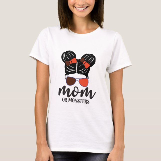 T-shirt Maman ou les Monstres - Halloween (Devant)