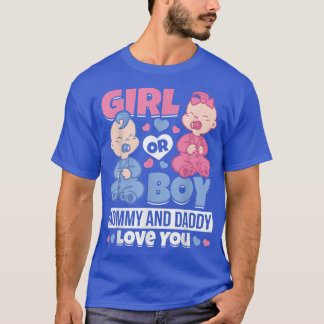 T-shirt Maman ou papa fille ou garçon Tu es aimé bébé sexe