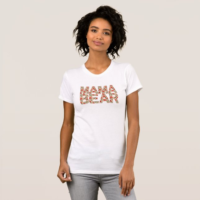 T-shirt Maman ours en pastèque douce et juteuse  (Devant entier)