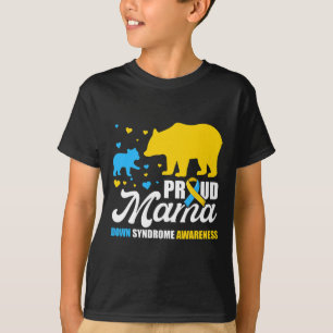 T-shirt Maman ours fière Sensibilisation au syndrome de Do