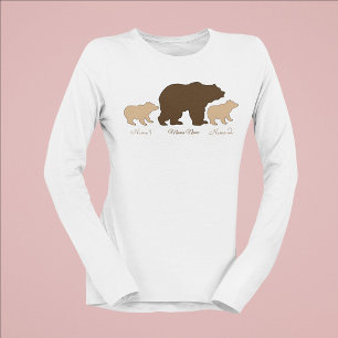 T-shirt Maman Ourse Personnalisée Avec 2 Noms D'Enfants Ca