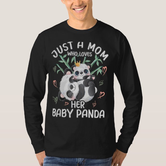 T-shirt Maman Panda Aime Juste Une Maman Qui Aime Son Bébé (Devant)