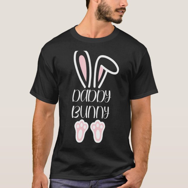 T-shirt Maman Papa Bunny Jour de Pâques Papa Enceinte Mama (Devant)